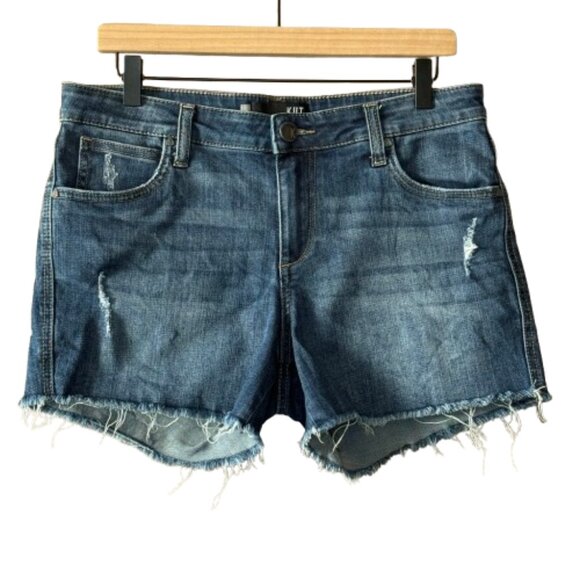 Women's 8 Kut From The Kloth Gidget Fray Distressed Raw Hem Cut Off Jean Shorts - Picture 1 of 6